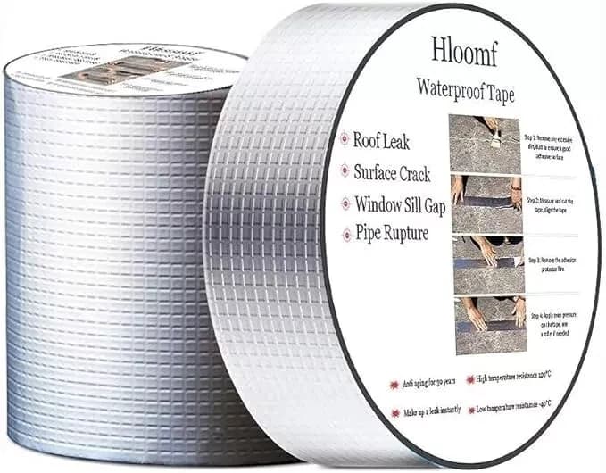 Butyl Rubber Tape Waterproof Sealant Liner Roof Flashing Leak Repair 50mm x 5m - outer packaging shown